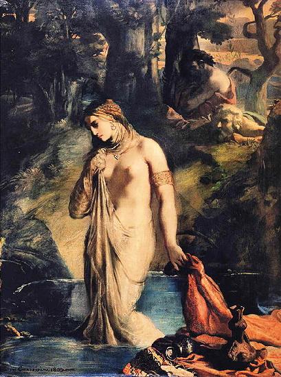 Theodore Chasseriau Suzanne au bain oil painting image